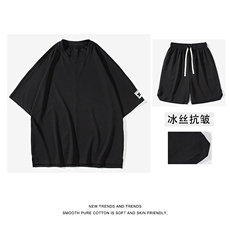 冰丝舒适清爽透气套装TZ17-特批68，男装休闲套装，星座718