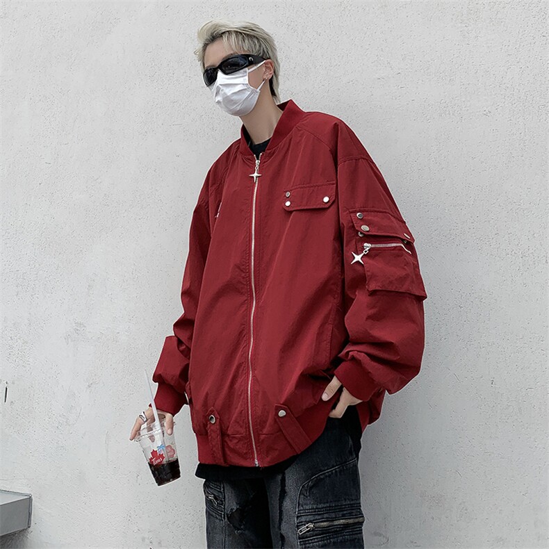 美式高街夹克男韩版潮流棒球服个性刺绣2024秋季ins外套W5149-P63,男装夹克,星座412-3