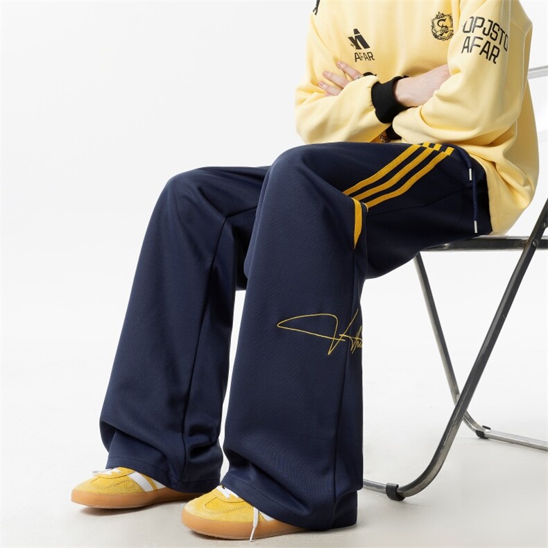 XZ616秋季新款重磅撞色织带拼接刺绣休闲长裤k1003特P40控78,男装休闲裤,星座512A（原616）