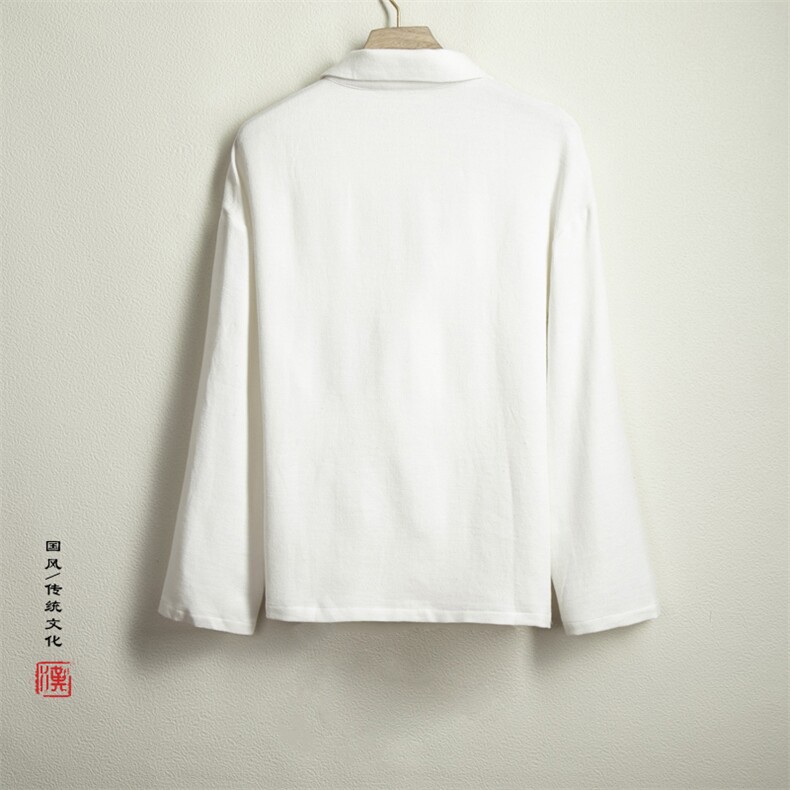 秋装新款风男装棉麻男士改良汉服外套C066P80,男装民族服装,钱塘802