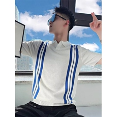 美式小个子POLO衫新款夏季纯白色T恤正肩短袖百搭上衣Z93，男装Polo衫，星座1116A-2（原606A-1）