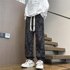 高品质秋季扎染拼接束脚裤宽松大码百搭休闲裤CK68特P30控58，男装休闲裤，电商A426-1(原A430-1)
