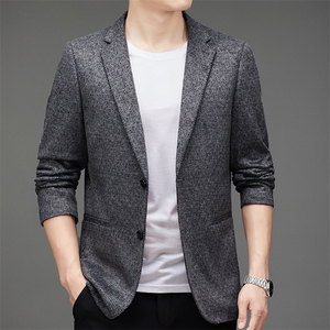 DJ8829钱塘2020-3中年男士商务休闲简约百搭合身西服外套P152图片
