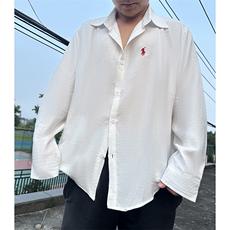 TS1慵懒风学院男士休闲长袖棉麻衬衫风透气凉爽高质量舒适潮，男装衬衫，星座115A-2