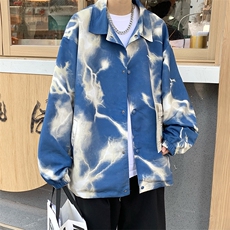 春秋季美式高街男潮牌外套西海岸hiphop嘻哈扎染夹克W3794-P48，男装夹克，星座512-2