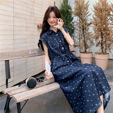 【大量现货】短袖牛仔连衣裙女2025夏季新款，女装连衣裙，慧尚2-185