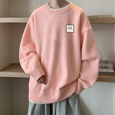 控78假两件毛衣男大码加绒针织衫男毛线衣M80316-P55加绒P70，男装针织衫/毛衣，电商A040