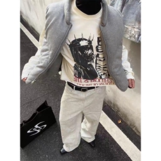 现货WT123-P110灰色空气层棉服背心马甲解构廓形可收缩下摆，男装背心/马甲，星座1501-3