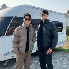 2025新款高街冬季棉衣男机能面包服驼色休闲棉服港风外套-MF227，男装棉衣，星座601-2