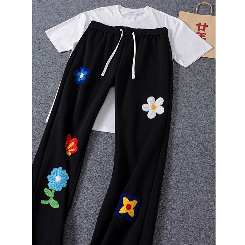 【杭州货档口现货】秋冬花卉男女卫裤休闲裤XZ610A-特P48-控79,男装休闲裤,星座610A