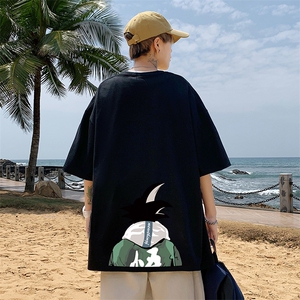 DX17005-P20 纯棉短袖t恤男大码半袖打底衫宽松体恤衫 港风图片
