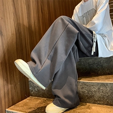 8XL-M特大码秋季新款垂感休闲裤男宽松直筒裤男裤子拖地裤K937P40，男装休闲裤，电商D206-1