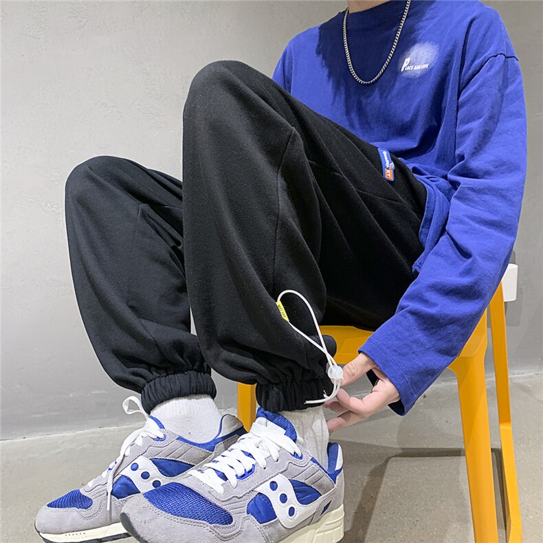 秋季休闲裤男宽松束脚裤百搭卫裤D329-QM1108-P50-控68,男装休闲裤,电商D329