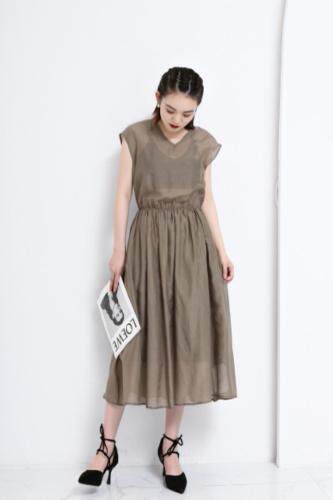 丝绵连衣裙，女装连衣裙，E·呀