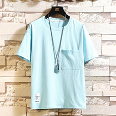 DX24045-P25大口袋百搭短袖t恤男大码半袖体恤上衣服，男装T恤，电商A040A