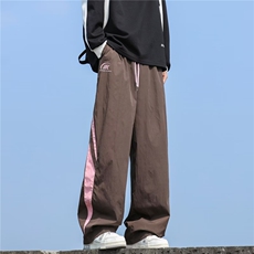 直筒刺绣伞兵冲锋裤子男春夏美式户外机能防水登山宽松休闲长裤，男装休闲裤，星座1013