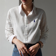 美式老钱风棉麻衬衫上衣女春夏新款宽松通勤亚麻防晒衬衣薄，女装针织衫/毛衣，织己羊绒