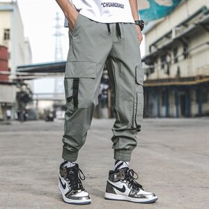 有报告潮流休闲束腿裤男士夏季休闲运动工装裤 DS379T图片