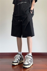 2024夏季新款冰感透气双褶设计宽松短裤B315-K24139-特p23控48，男装牛仔裤，电商B315