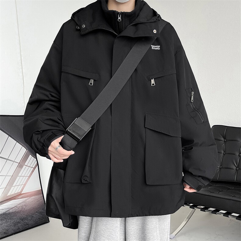 冬季三合一冲锋衣棉服连帽棉袄男式棉衣加厚潮流A266-SH80191-P90,男装棉衣,电商A266