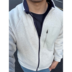 高品针织摇粒绒拉链夹克长袖外套男女保暖内胆立领上衣A1103-P78，男装夹克，星座1505