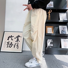 CK09/P68控98秋季中性风宽松速干松弛舒适百搭阔腿裤子杏首，男装休闲裤，星座305B-1