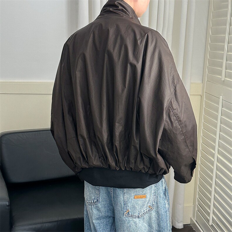 现货新款-复古高级感短款夹克外套秋冬潮牌上衣A351-AJ2589-P125,男装夹克,电商A351