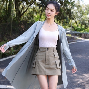 防晒衣女夏季2025新款冰丝全身防紫外线UPF50+长款防晒服开衫外套,女装防晒衣,蝶眷