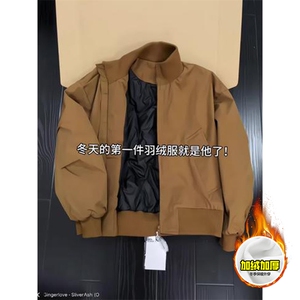 棉衣5W件现货冬季美拉德立领飞行夹克廓形高街棒球服加棉加厚外套图片