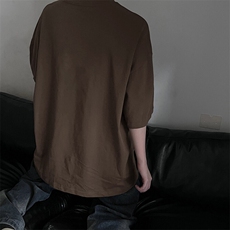 潮流百搭纯色纯棉打底衫港风休闲百搭圆领短袖T桖HY33TP16，男装T恤，电商A102B