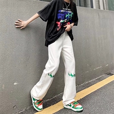 牛仔裤男夏季潮大码休闲裤子高街设计感裤子G118P40，男装牛仔裤，星座1116-2