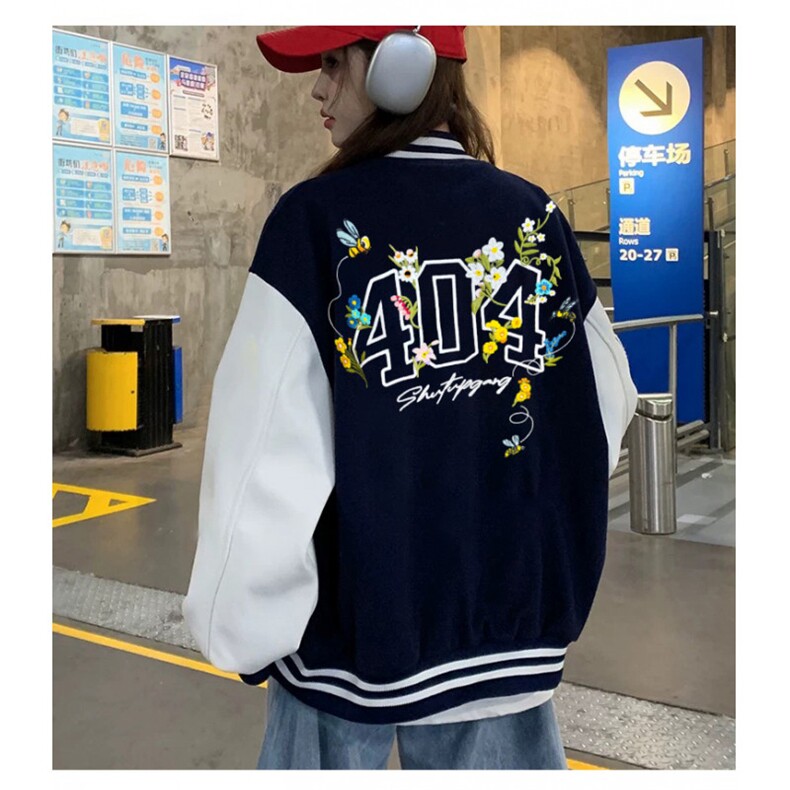 J9960-P70美式嘻哈高质量刺绣宽松潮牌棒球服夹克图片