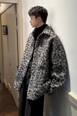 秋冬新款豹纹潮男时尚单品夹克外套男A071-1008-P75，男装夹克，电商A071