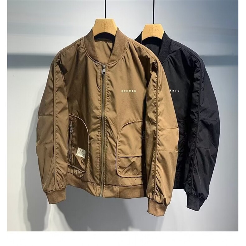 W10417-P53 网图现货 潮牌夹克潮流百搭休闲外套工装立领棒球服图片