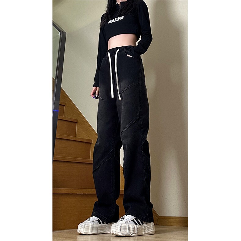 春季新款港风美式高街抖音品质休闲牛仔裤潮XZ213-NZ335-P60控78,男装牛仔裤,星座213