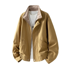 纯棉夹克男宽松立领上衣外套DSA157B-J2528-P88，男装夹克，电商A157B