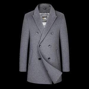新款男士长款呢子大衣羽绒服内胆保暖防寒309B-3-337-P350图片