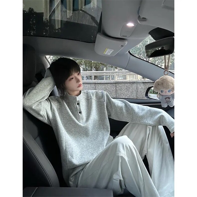 港风秋款男女立领卫衣宽松休闲外套W03P35,女装短外套,星座1013-1