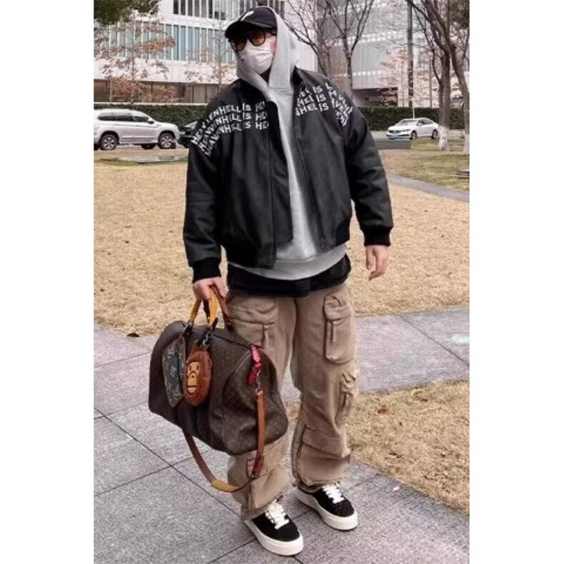 J9966-P75美式高街新款潮牌夹克字母印花拉链外套,男装夹克,星座617A-2