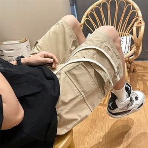 2023新款ins潮流休闲五分裤男夏季美式复古工装短裤男 K7107-P32图片