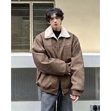 W8217P130控178皮毛扎染加绒加厚宽松休闲棉衣棉服，男装棉衣，电商B205