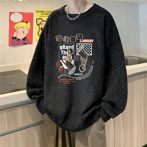加厚加绒毛衣男大码毛线衣男针织衫男线衫M19282-P45 加绒款-P65图片