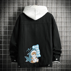 牛仔夹克男大码牛仔外套男茄克 NJ77217-P60 加绒款-P75图片