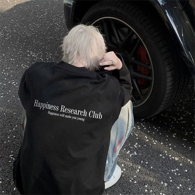 wassuphappy美式长袖t恤男款春秋季潮流高街宽松打底衫休闲上衣,男装T恤,星座715-4