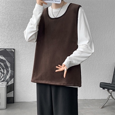 8XL-M德绒羊羔绒背心男加绒加厚保暖内搭坎肩马甲打底衫BR001P30，男装背心/马甲，电商B312