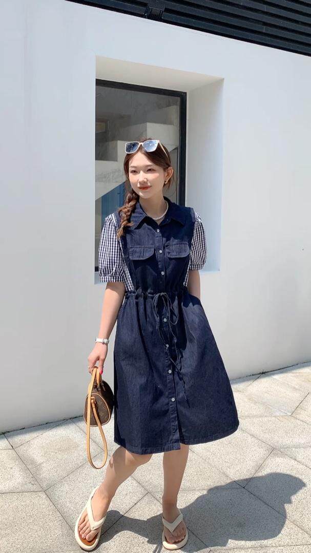 牛仔连衣裙，女装连衣裙，肆尔