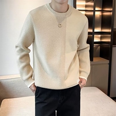 毛衣男士秋冬季新款内搭打底衫圆领套头毛线衣针织衫外套MY05，男装针织衫/毛衣，星座1116A-2（原606A-1）