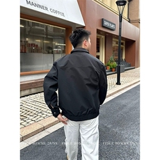 W11039-P68网图现货新款翻领夹克时尚拼接痞帅外套休闲男装潮，男装夹克，星座1608