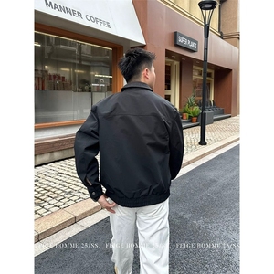 W11039-P68 网图现货 新款翻领夹克时尚拼接痞帅外套休闲男装潮图片