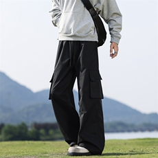 男士工装裤宽松直筒冲锋裤男生长裤运动裤休闲裤K02531-P58，男装工装外套，星座308B-2